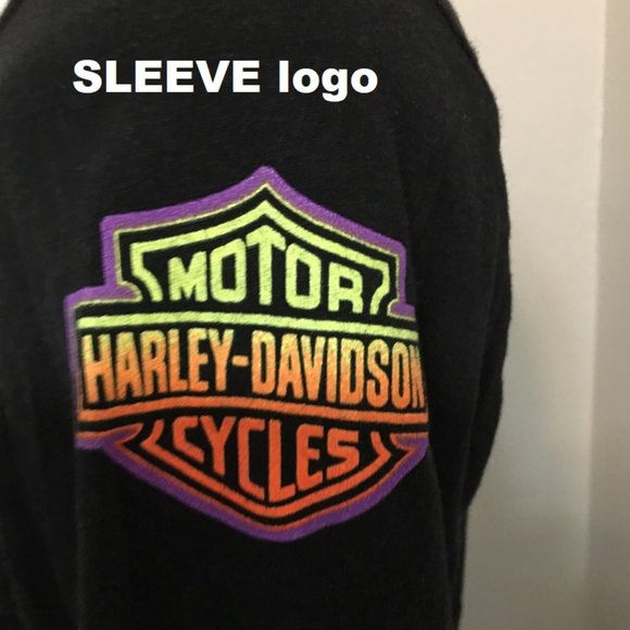 Harley Davidson Skull Cherokee NC Long Sleeve Top Size Small  Har2 - Picture 5 of 6